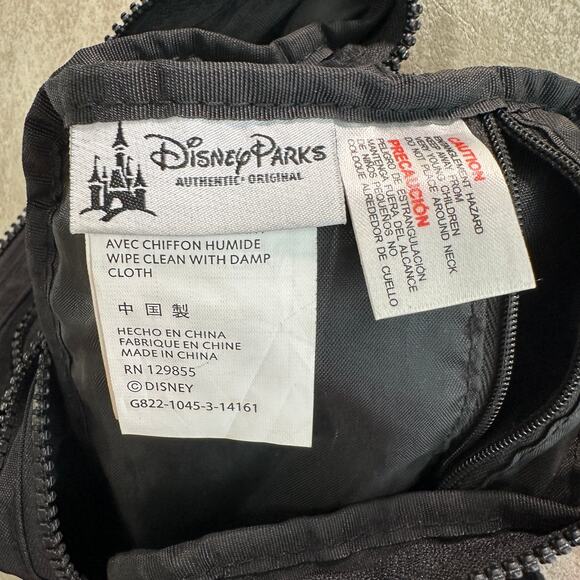 Walt Disney World Mickey Mouse Black Waist Crossbody Bag Adjustable Strap - Picture 10 of 14